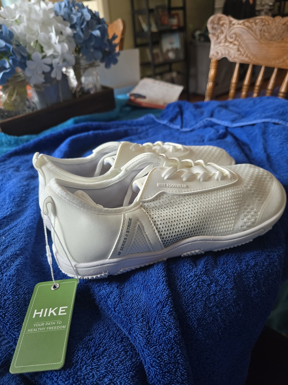 Hike White Athletic Sneakers NWT, Size 40. US Size 8.5